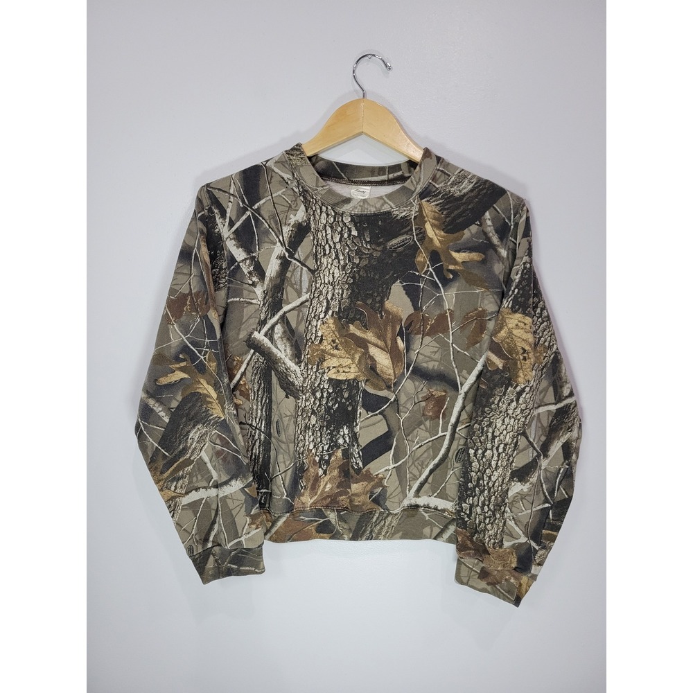 Vtg Liberty Youth XL Realtree Hardwoods Camo Crewneck Sweatshirt WYFC555FHW Kids